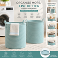Foldable Striped Laundry Basket & Storage Organizer