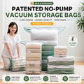 No-Pump Vacuum Storage Bags & Space Saver Organizer