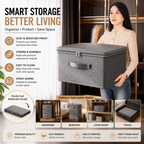 Soft Cover Zipper Storage Box & Portable Clothes Organizer