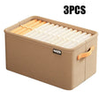 Foldable Fabric Storage Bin with Reinforced Handles