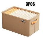 Foldable Fabric Storage Bin with Reinforced Handles