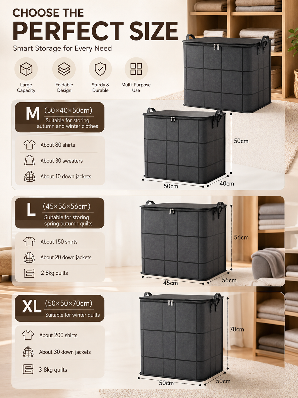 Dust-Proof Comforter and Bedding Storage Bags
