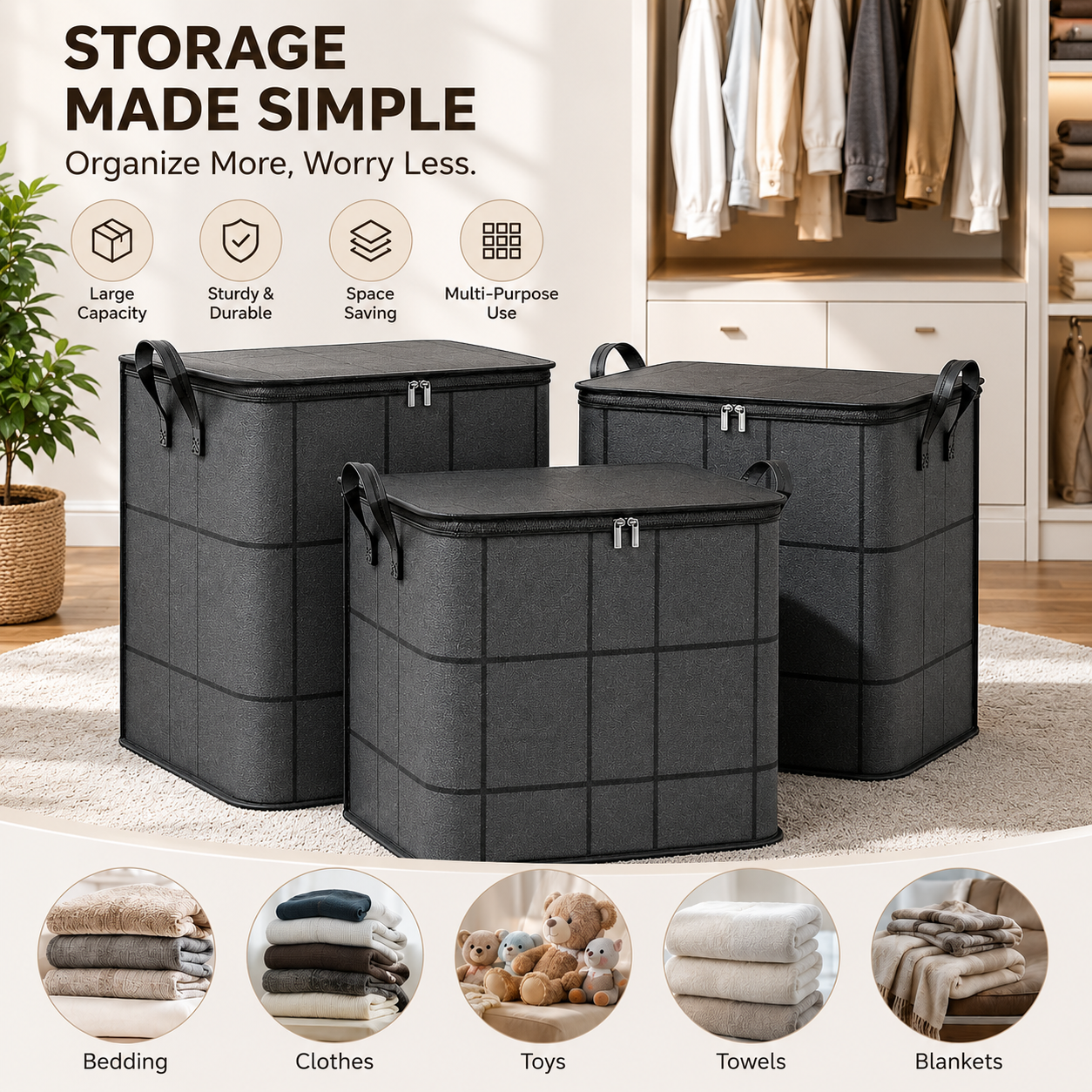 Dust-Proof Comforter and Bedding Storage Bags